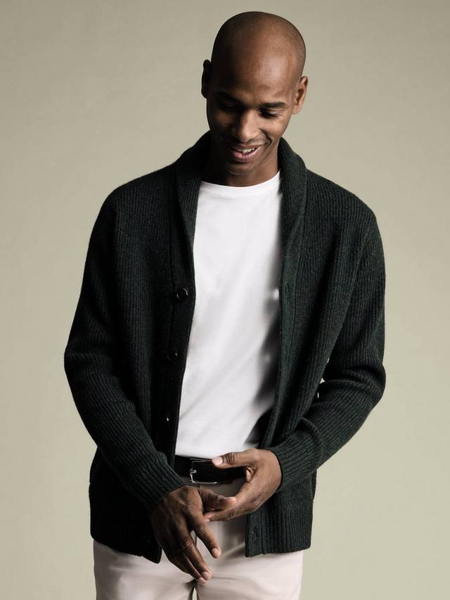 Ребристый кардиган из шерсти Charles Tyrwhitt, Forest Green
Ребристый кардиган из шерсти Charles Tyrwhitt, Forest Green
