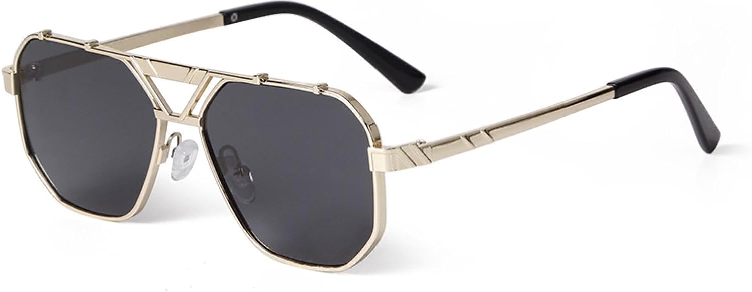 Солнцезащитные очки Suqare Pilot для женщин и мужчин, металлическая большая оправа, защита от УФ-излучения UV400, ретро-стиль, повседневные очки для активного отдыха WNCKSQ, C2 Gold Grey
Солнцезащитные очки Suqare Pilot для женщин и мужчин, металлическая большая оправа, защита от УФ-излучения UV400, ретро-стиль, повседневные очки для активного отдыха WNCKSQ, C2 Gold Grey