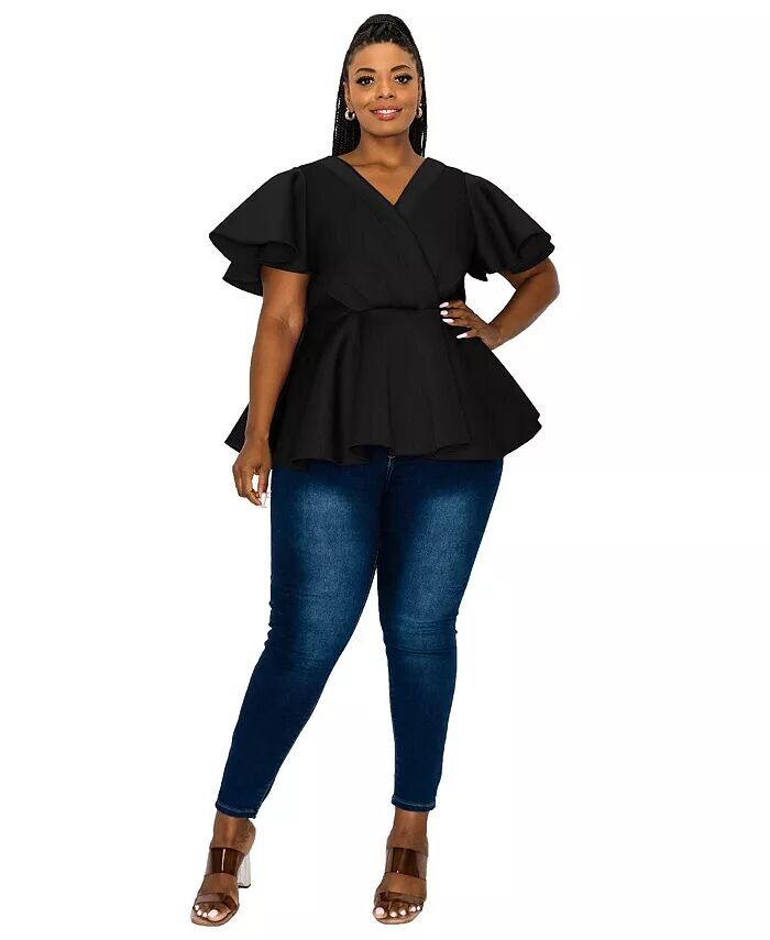 Топ Siobhan из неопрена с баской больших размеров L I V D, черный
Топ Siobhan из неопрена с баской больших размеров L I V D, черный