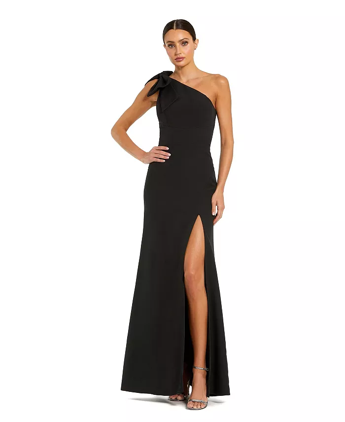 Женское креповое платье на одно плечо с бантом Mac Duggal, черный
Женское креповое платье на одно плечо с бантом Mac Duggal, черный