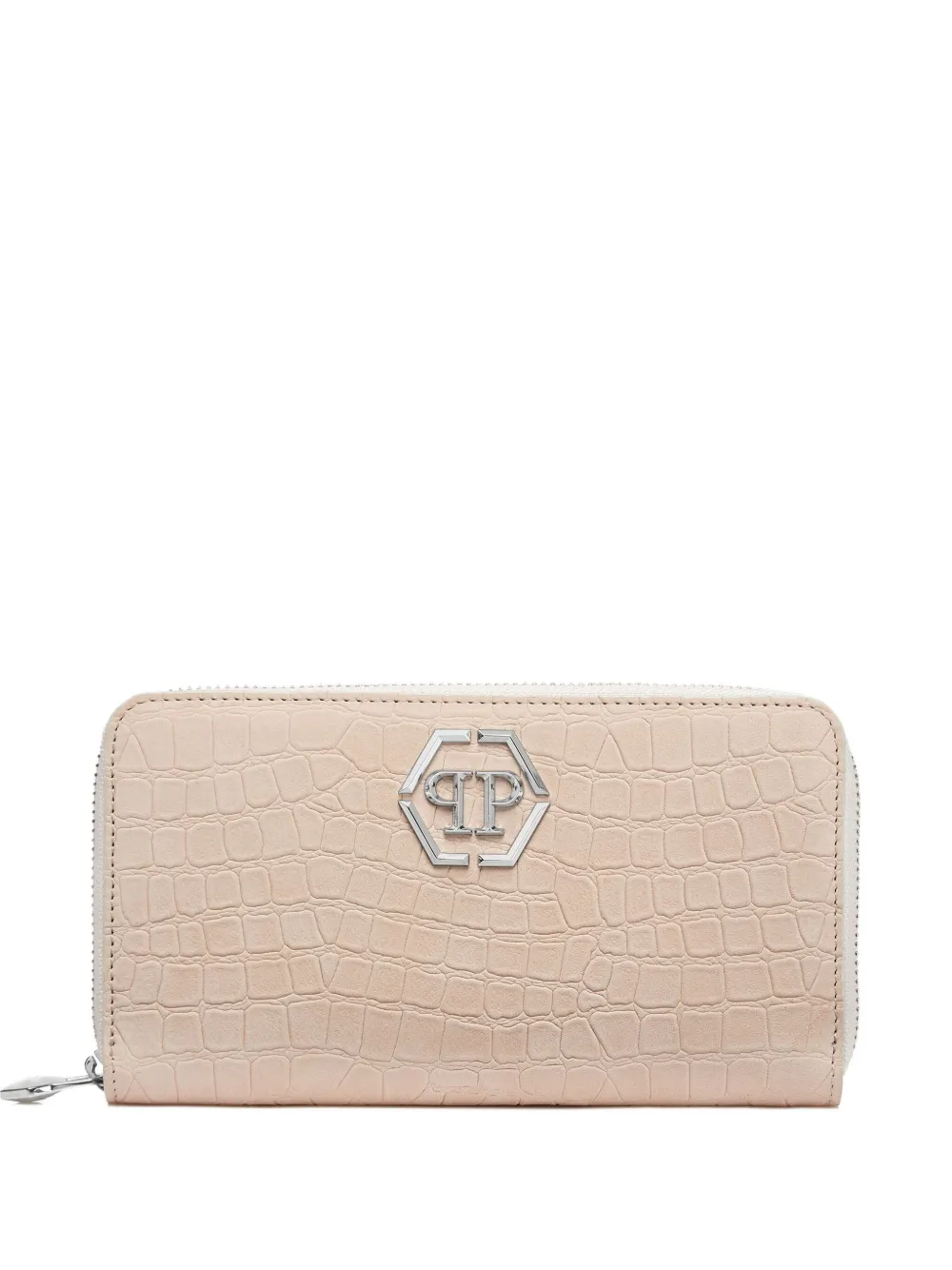Кошелек на молнии с тиснением под кожу крокодила Philipp Plein, нейтральный
Кошелек на молнии с тиснением под кожу крокодила Philipp Plein, нейтральный