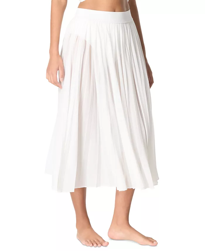 Женская плиссированная юбка-миди Carmen Marc Valvo, белый
Женская плиссированная юбка-миди Carmen Marc Valvo, белый