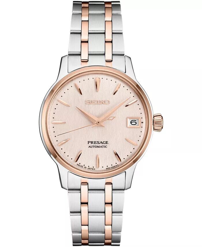 Женские автоматические часы Presage с двухцветным браслетом из нержавеющей стали, 34 мм Seiko
Женские автоматические часы Presage с двухцветным браслетом из нержавеющей стали, 34 мм Seiko