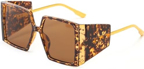 Винтажные квадратные солнцезащитные очки 2027 года для мужчин, большие солнцезащитные очки в стиле стимпанк для женщин, ретро-очки с защитой от УФ-излучения UV400 MTZJH, Leopard Tea
Винтажные квадратные солнцезащитные очки 2027 года для мужчин, большие солнцезащитные очки в стиле стимпанк для женщин, ретро-очки с защитой от УФ-излучения UV400 MTZJH, Leopard Tea