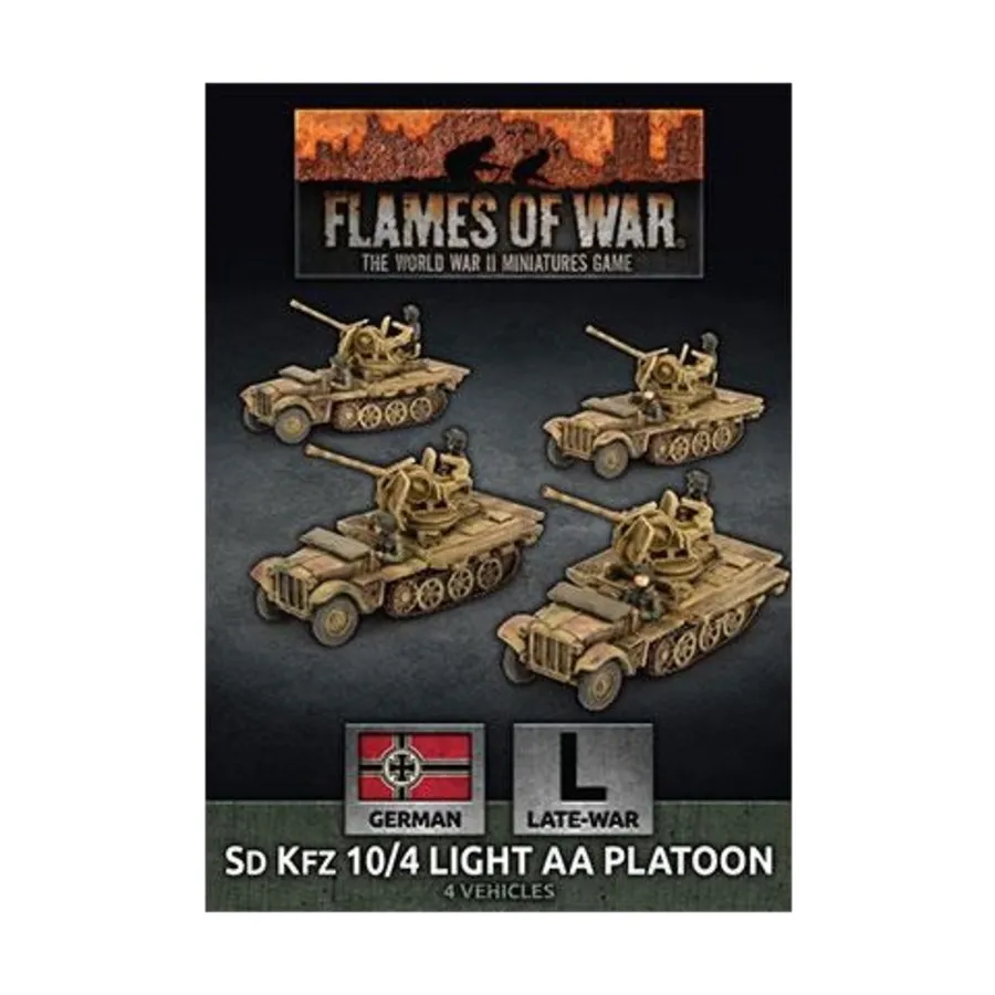 Sd Kfz 10/4 легкий зенитный взвод, Flames of War - WWII - German - Artillery, AA, AT & AFV's (4th Edition)
Sd Kfz 10/4 легкий зенитный взвод, Flames of War - WWII - German - Artillery, AA, AT & AFV's (4th Edition)