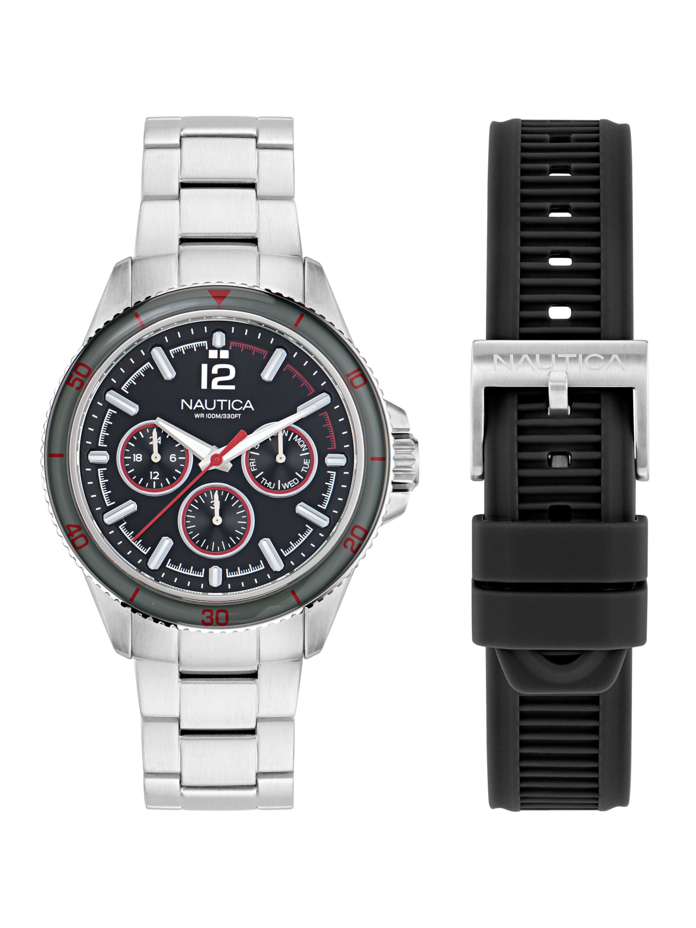 NAUTICA Часы аналоговые 'WINDROSE' в серебристом цвете
NAUTICA Часы аналоговые 'WINDROSE' в серебристом цвете