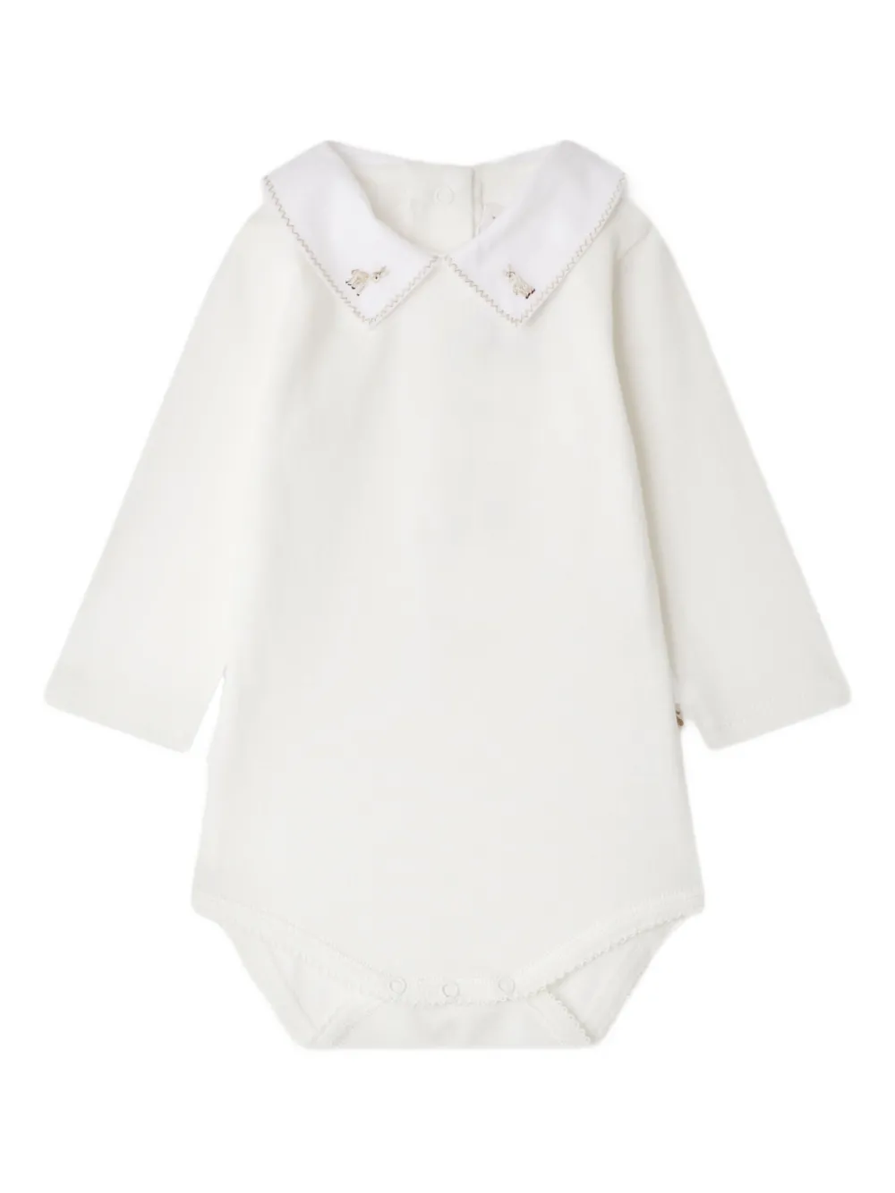 Боди с вышивкой на воротнике Bonpoint, белый
Боди с вышивкой на воротнике Bonpoint, белый