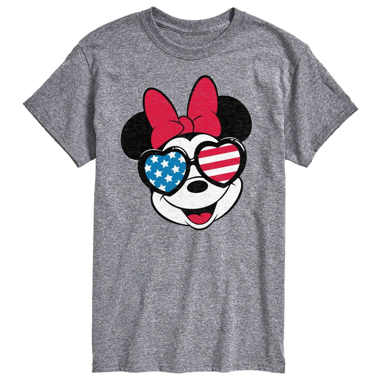 Мужские солнцезащитные очки в форме сердца с изображением американского флага Disney's Minnie Mouse и футболка с рисунком
Мужские солнцезащитные очки в форме сердца с изображением американского флага Disney's Minnie Mouse и футболка с рисунком