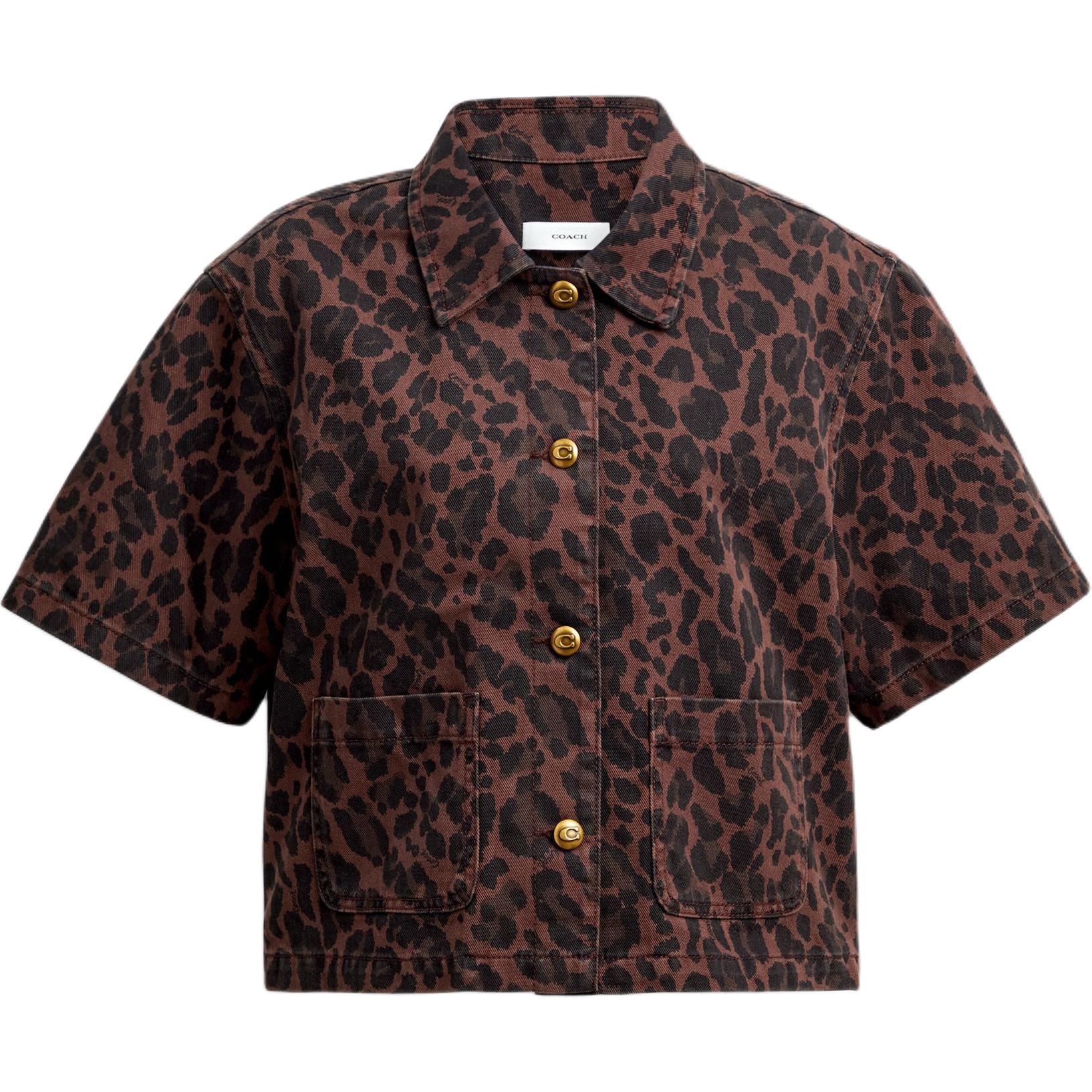 Женская рубашка коричневого цвета COACH, коричневый
Женская рубашка коричневого цвета COACH, коричневый