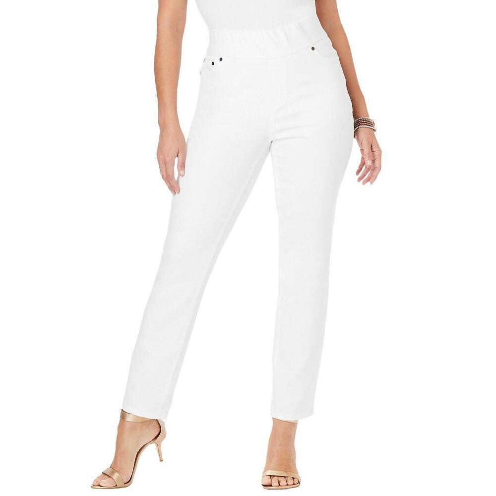 Jessica London Женские прямые джинсы из эластичного денима больших размеров для миниатюрных, комфортной талии, белый
Jessica London Женские прямые джинсы из эластичного денима больших размеров для миниатюрных, комфортной талии, белый