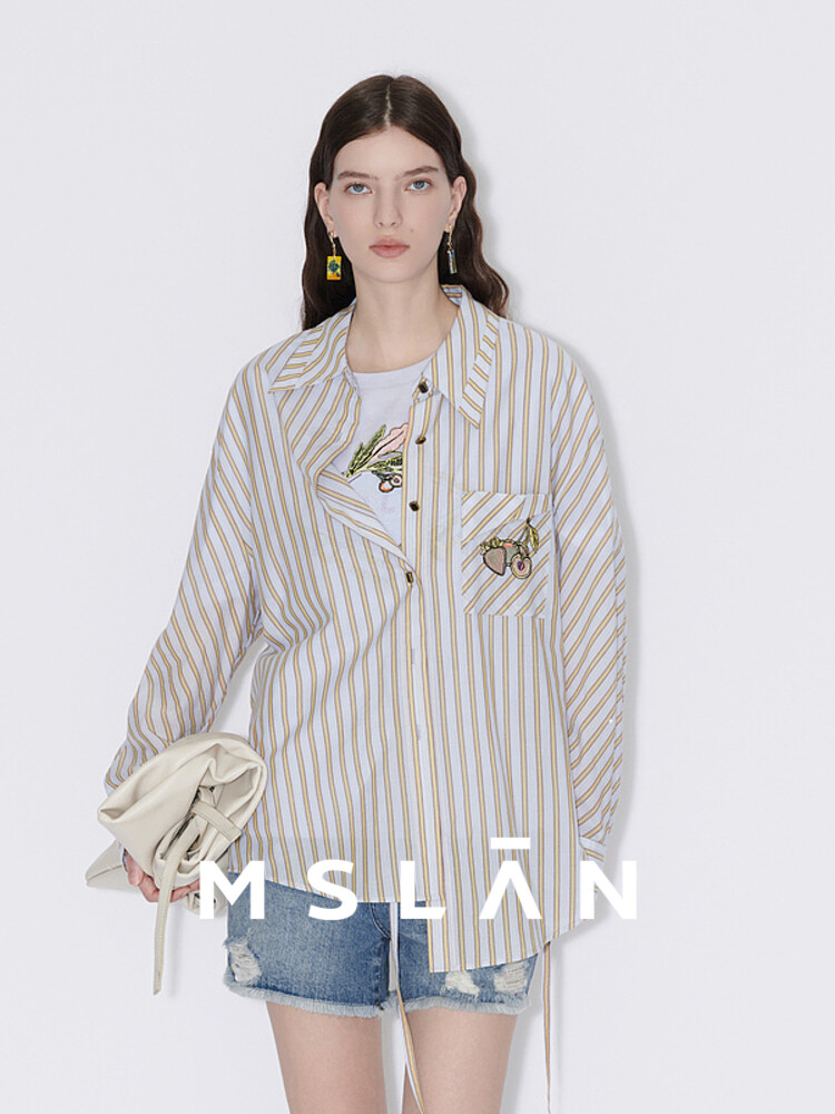 Рубашка полосатая MSlan, синий
Рубашка полосатая MSlan, синий