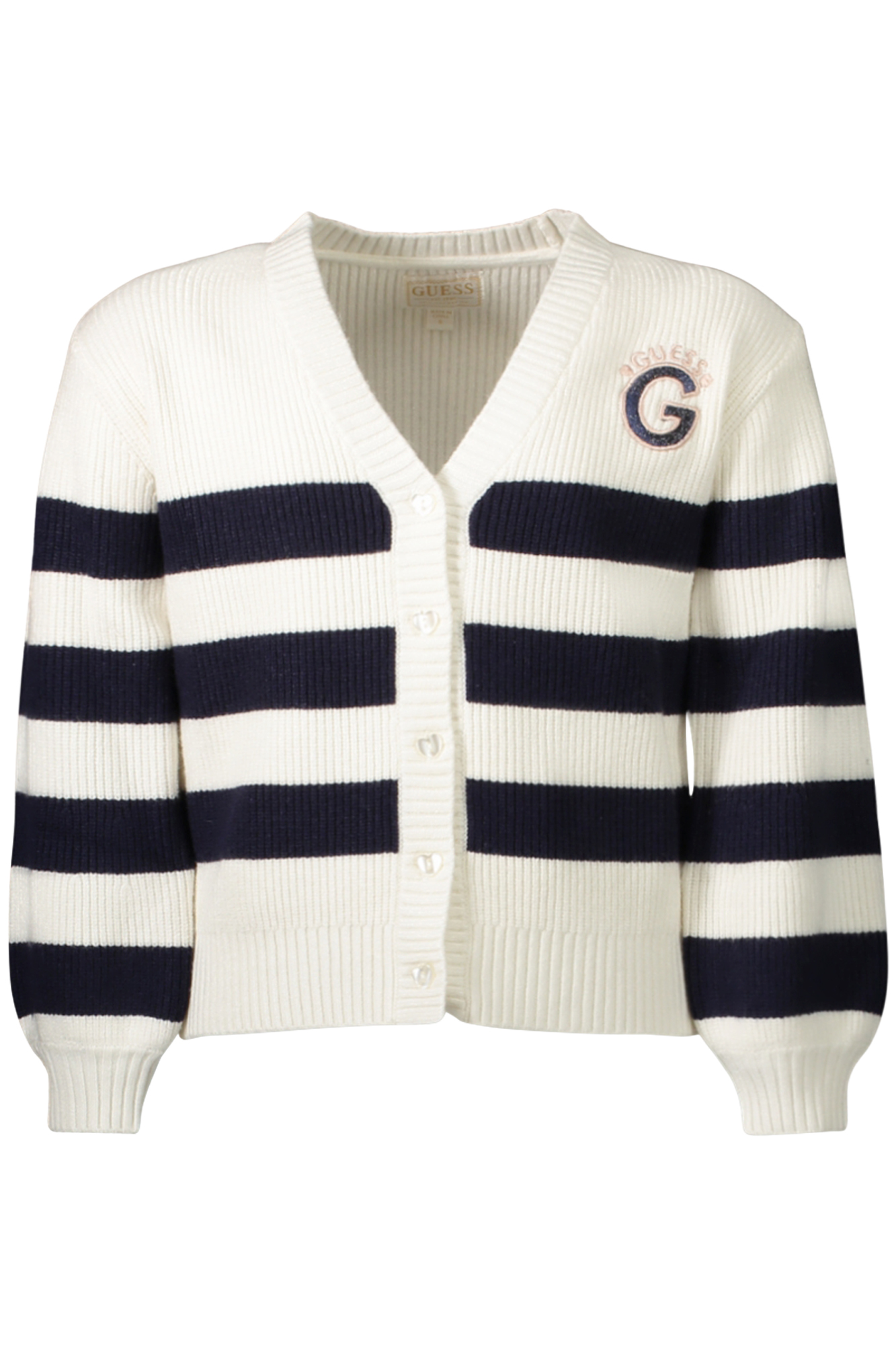 Кардиган детский Guess Jeans на пуговицах в полоску, сине-белый
Кардиган детский Guess Jeans на пуговицах в полоску, сине-белый