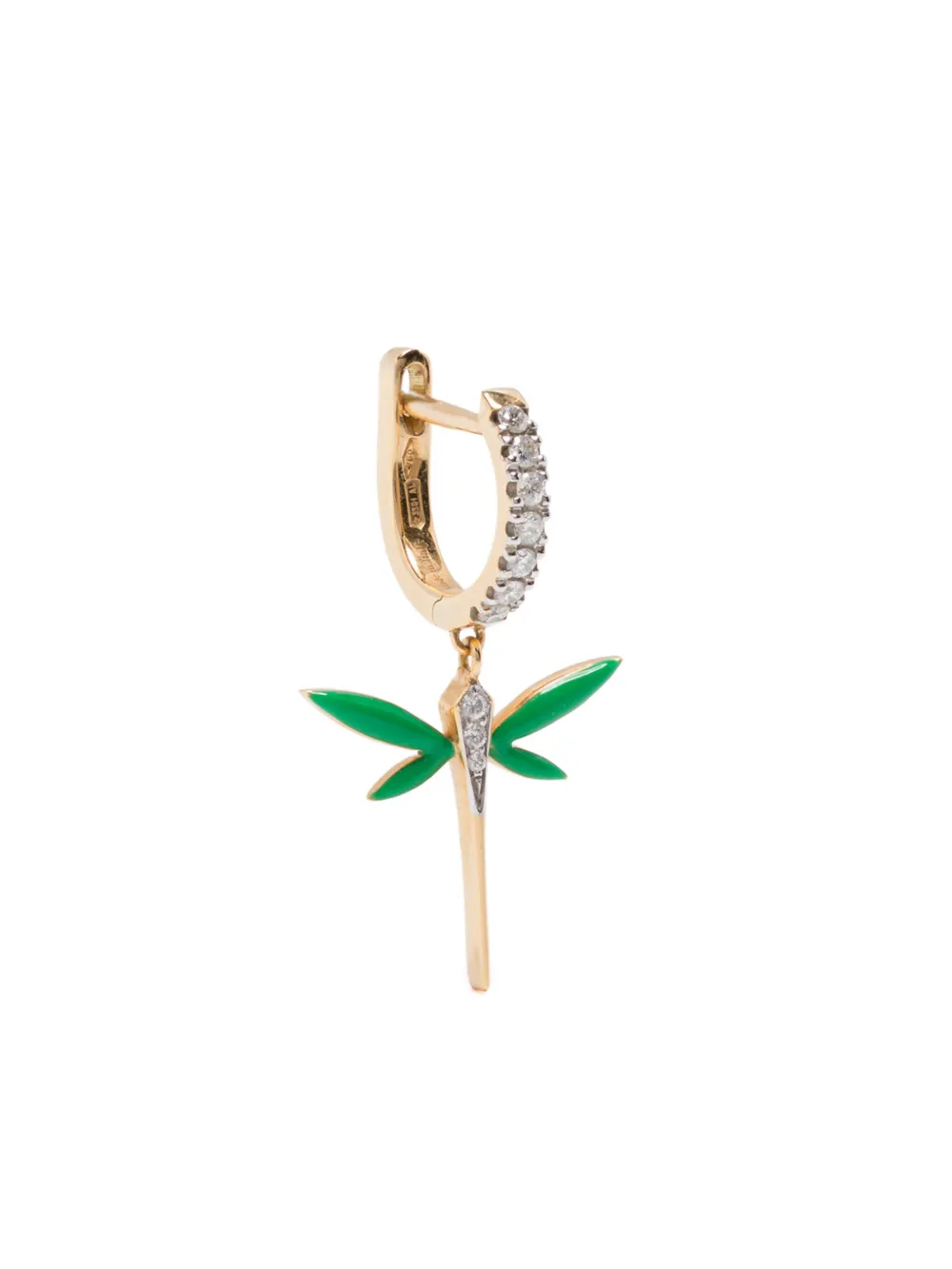 Серьга-подвеска в виде стрекозы из 18-каратного желтого золота с бриллиантами Anapsara, золотой
Серьга-подвеска в виде стрекозы из 18-каратного желтого золота с бриллиантами Anapsara, золотой