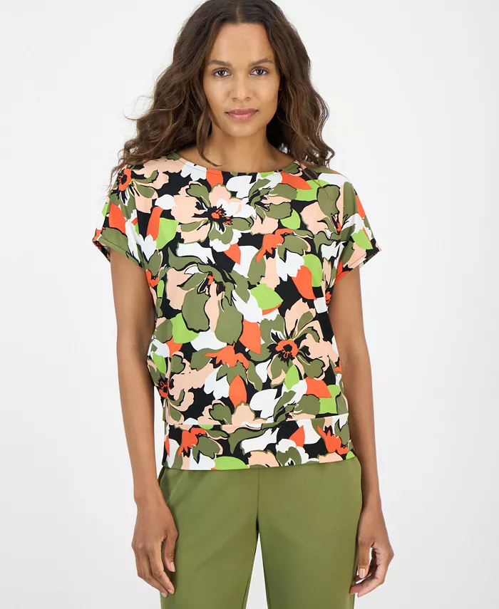 Женский топ с рукавами «летучая мышь» с полосатым краем AK Anne Klein, мультиколор
Женский топ с рукавами «летучая мышь» с полосатым краем AK Anne Klein, мультиколор