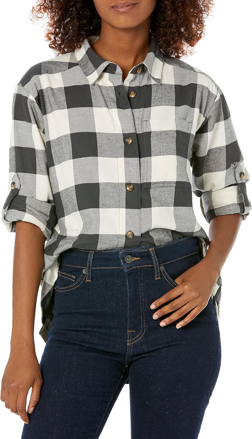 Columbia Womens Holly Hideaway Фланелевая рубашка на пуговицах, Shark Buffalo Check
Columbia Womens Holly Hideaway Фланелевая рубашка на пуговицах, Shark Buffalo Check