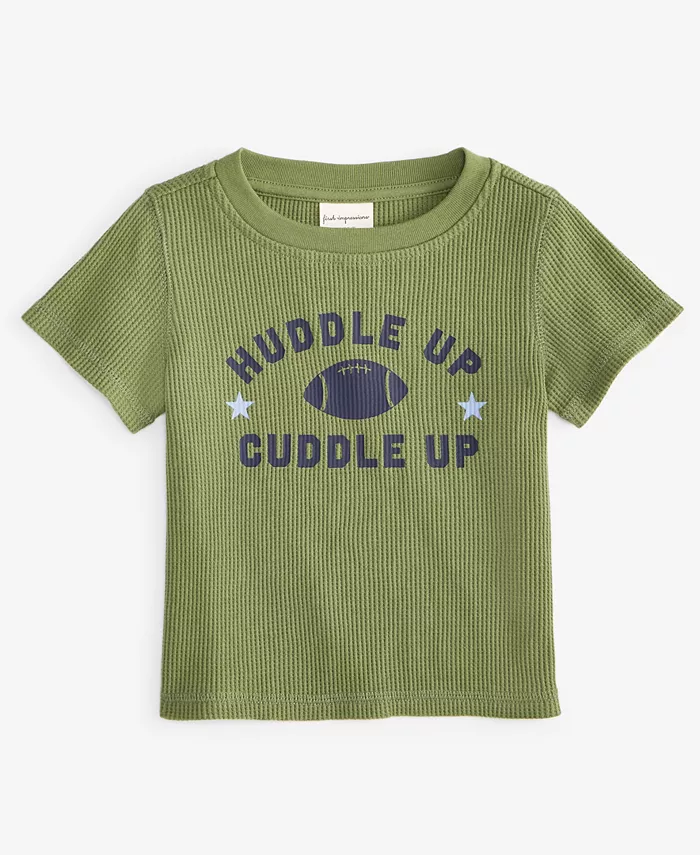 Футболка с короткими рукавами и вафельным рисунком для мальчиков First Impressions, зеленый
Футболка с короткими рукавами и вафельным рисунком для мальчиков First Impressions, зеленый