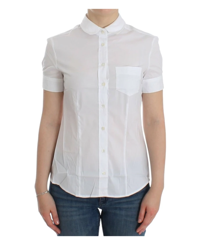 Элегантная блузка с короткими рукавами John Galliano, белый
Элегантная блузка с короткими рукавами John Galliano, белый