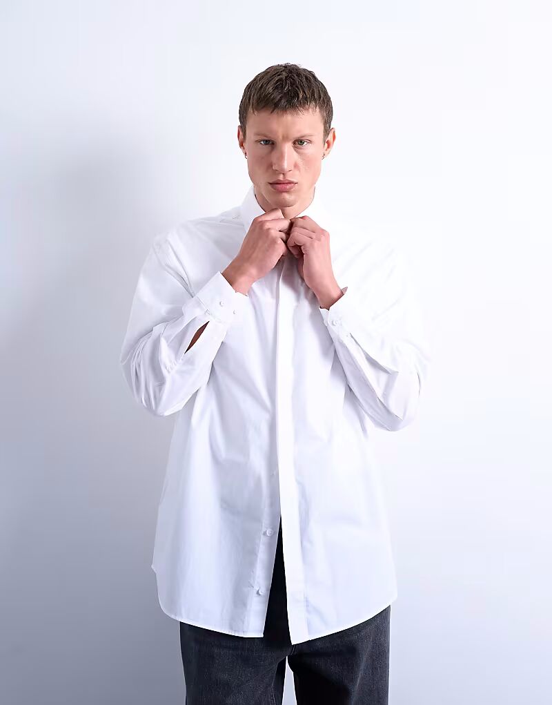 Рубашка свободного кроя белого цвета Topman
Рубашка свободного кроя белого цвета Topman