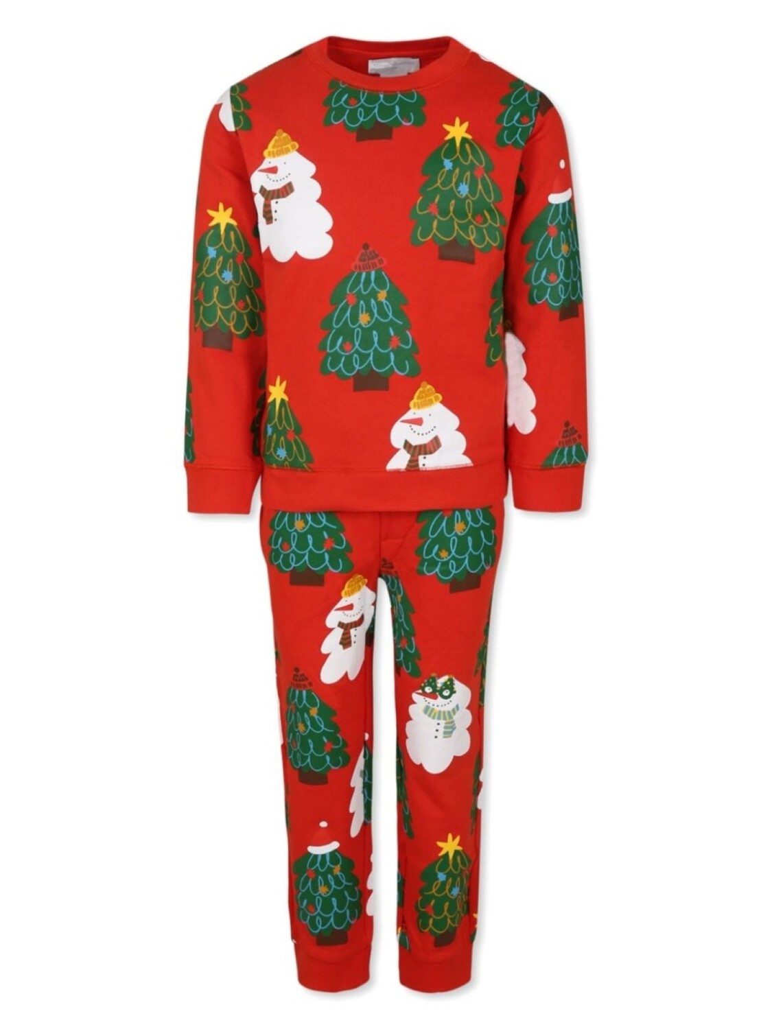 Stella McCartney Kids брюки из органического хлопка с рождественским принтом, красный 
Stella McCartney Kids брюки из органического хлопка с рождественским принтом, красный