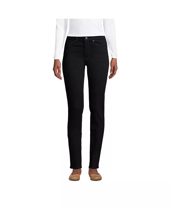 Женские джинсы прямого кроя со средней посадкой Lands' End, черный
Женские джинсы прямого кроя со средней посадкой Lands' End, черный