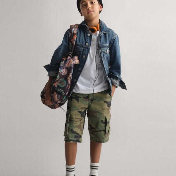 Шорты-Бермуды карго из эластичного хлопка с камуфляжным принтом Gap, коричневый
Шорты-Бермуды карго из эластичного хлопка с камуфляжным принтом Gap, коричневый