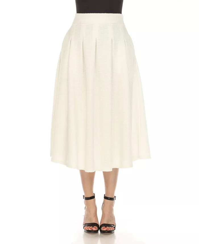 Женская твитовая юбка миди White Mark, белый
Женская твитовая юбка миди White Mark, белый