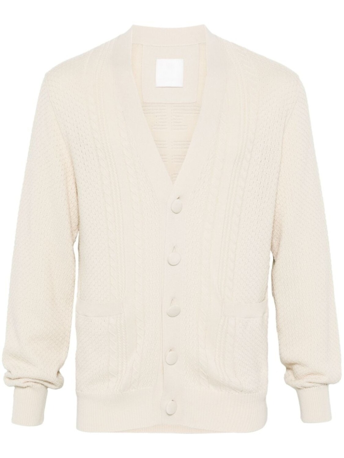 Givenchy кардиган фактурной вязки с логотипом 4G, нейтральный цвет
Givenchy кардиган фактурной вязки с логотипом 4G, нейтральный цвет