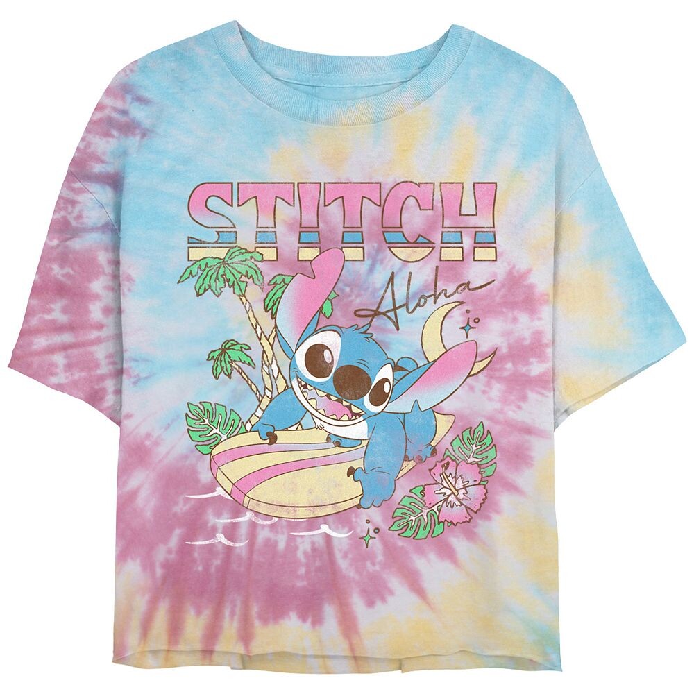 Укороченный топ Disney's Lilo & Stitch Ready For Surf Stitch Футболка с рисунком Tie Dye, цвет Blue Pink Light Yellow
Укороченный топ Disney's Lilo & Stitch Ready For Surf Stitch Футболка с рисунком Tie Dye, цвет Blue Pink Light Yellow