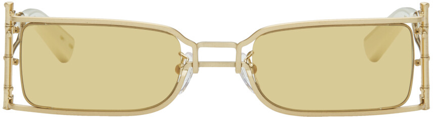 Эксклюзивные солнцезащитные очки SSENSE из золота и бамбука Feng Chen Wang, Brushed gold
Эксклюзивные солнцезащитные очки SSENSE из золота и бамбука Feng Chen Wang, Brushed gold