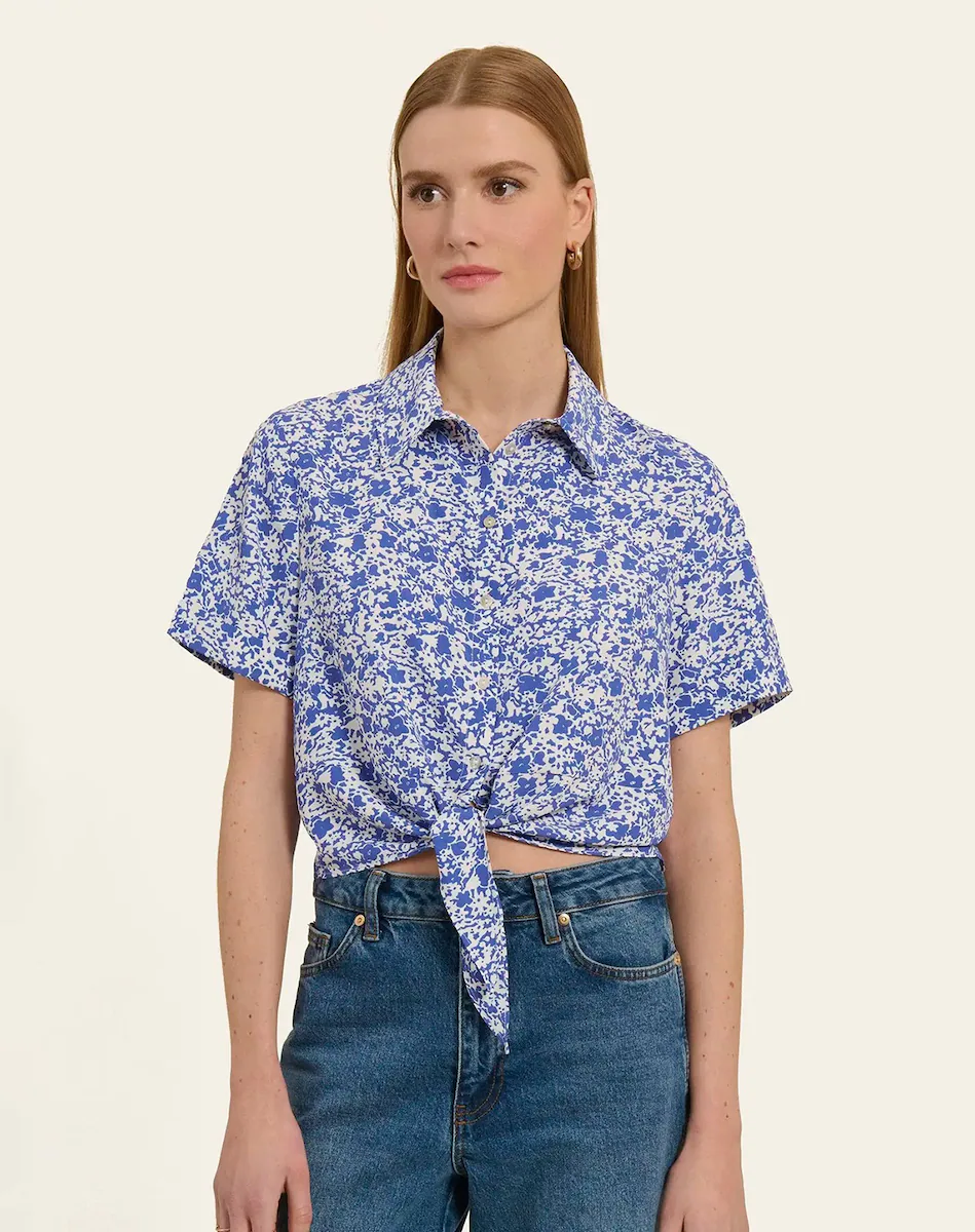 Женская рубашка с короткими рукавами с принтом Naf Naf, синий
Женская рубашка с короткими рукавами с принтом Naf Naf, синий