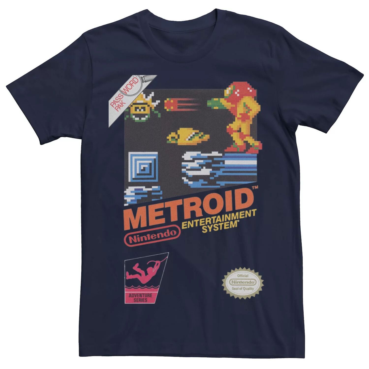 Мужская винтажная футболка с обложкой в стиле ретро для Nintendo NES Metroid Licensed Character, синий
Мужская винтажная футболка с обложкой в стиле ретро для Nintendo NES Metroid Licensed Character, синий