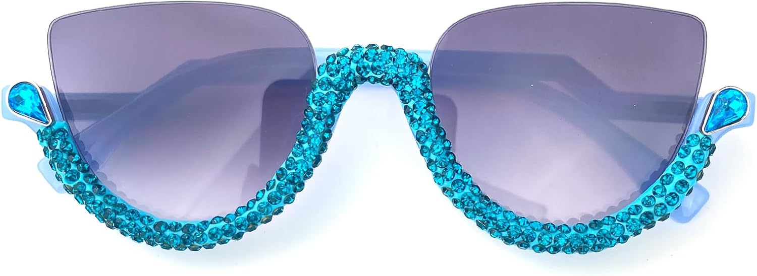 Большие солнцезащитные очки «кошачий глаз» с бриллиантами, женские, в полуободковой оправе, модные солнцезащитные очки со стразами, для летнего отдыха на природе, сверкающие солнцезащитные очки mincl, Blue
Большие солнцезащитные очки «кошачий глаз» с бриллиантами, женские, в полуободковой оправе, модные солнцезащитные очки со стразами, для летнего отдыха на природе, сверкающие солнцезащитные очки mincl, Blue