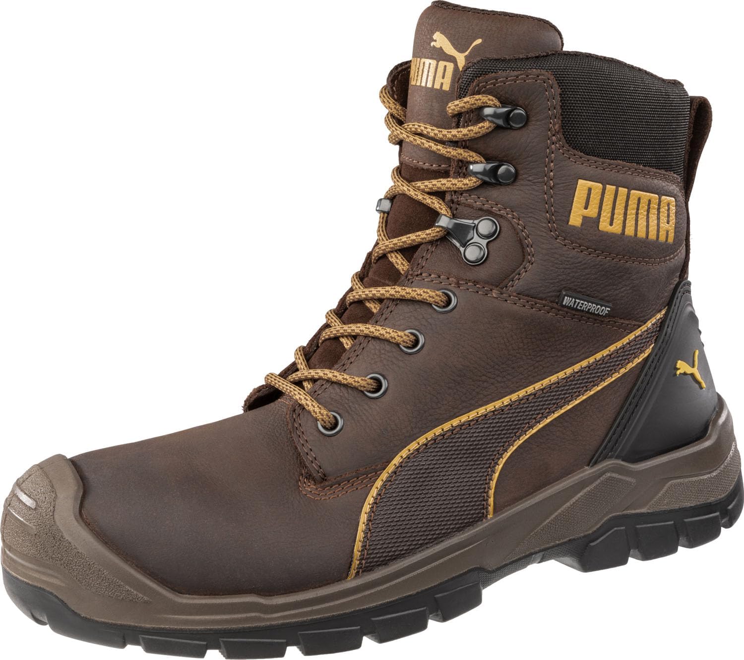 Мужские ботинки Puma Safety Conquest с защитным носком из композитного материала, водонепроницаемые, с боковой молнией, категория EH, коричневый
Мужские ботинки Puma Safety Conquest с защитным носком из композитного материала, водонепроницаемые, с боковой молнией, категория EH, коричневый