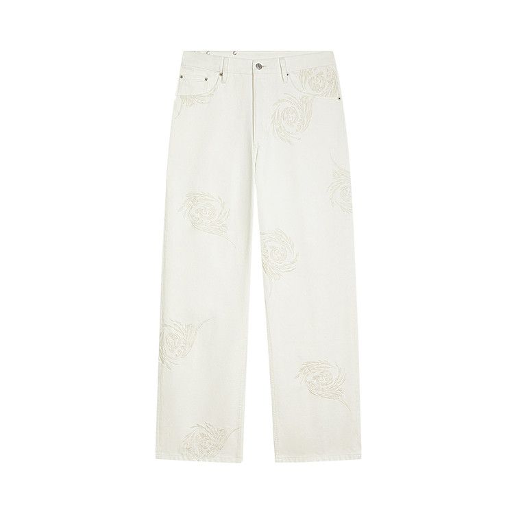 Джинсы Dries Van Noten Embroidered Pattern Denim Jeans, Off White
Джинсы Dries Van Noten Embroidered Pattern Denim Jeans, Off White