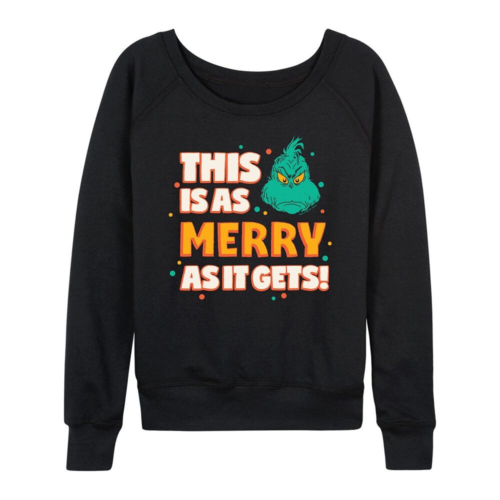 Женский легкий свитшот из френч терри Dr. Seuss Grinch As Merry As It Gets Licensed Character, черный
Женский легкий свитшот из френч терри Dr. Seuss Grinch As Merry As It Gets Licensed Character, черный