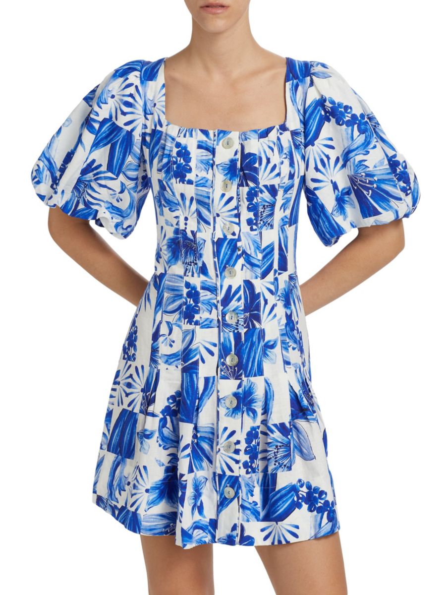 Мини-платье из льняной смеси в клетку Garden Tiles Farm Rio, белый
Мини-платье из льняной смеси в клетку Garden Tiles Farm Rio, белый