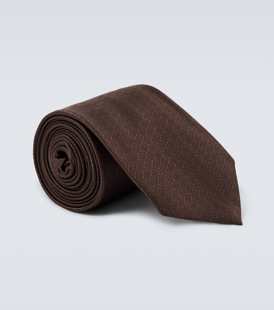 Шелковый галстук жаккард Zegna, Brown
Шелковый галстук жаккард Zegna, Brown