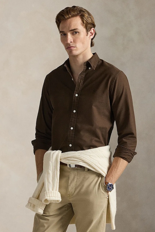 Хлопковая рубашка Polo Ralph Lauren, коричневый
Хлопковая рубашка Polo Ralph Lauren, коричневый