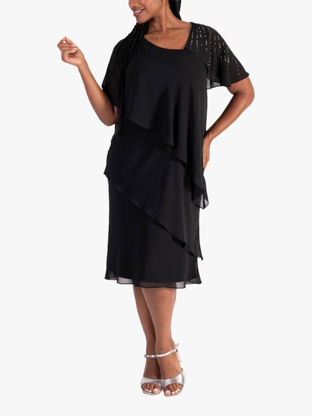 Шифоновое многоярусное платье chesca, черный
Шифоновое многоярусное платье chesca, черный