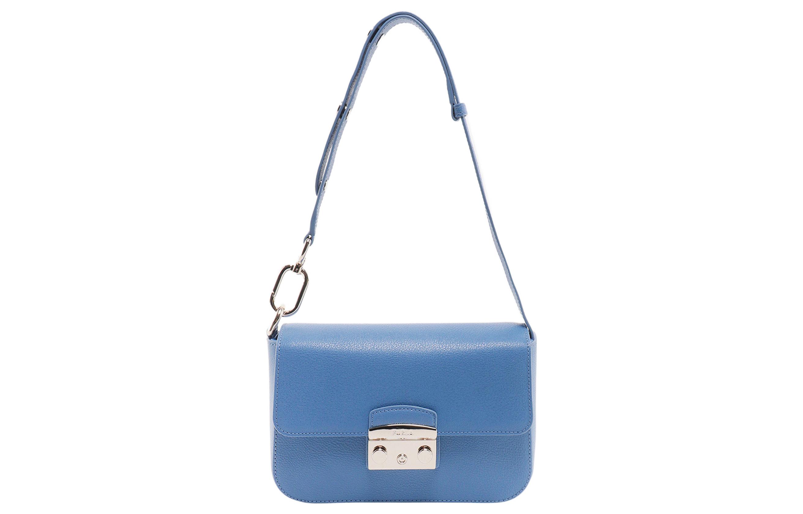 Furla Городская коллекция кожаная сумка через плечо женская синяя 
Furla Городская коллекция кожаная сумка через плечо женская синяя