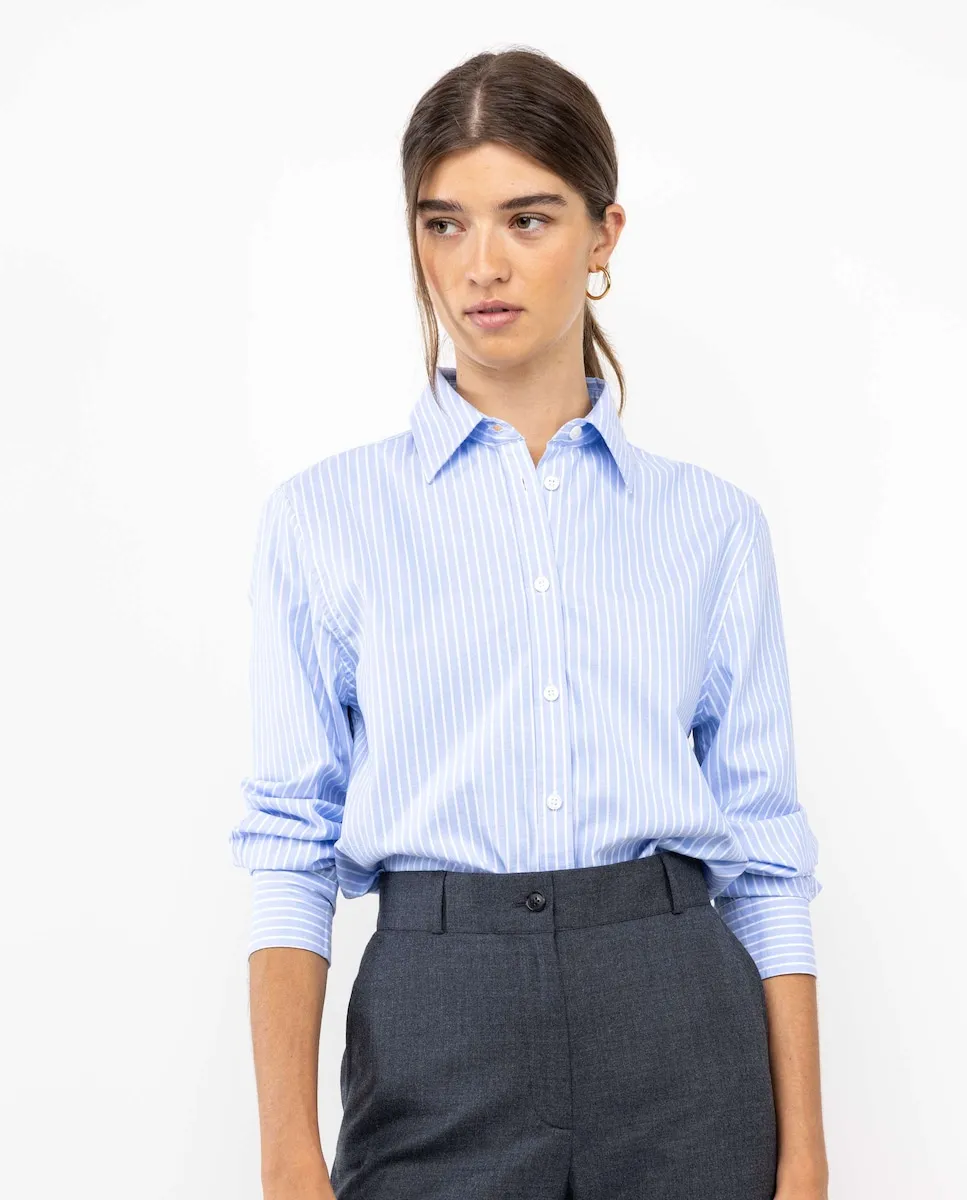 Женская рубашка в полоску El Ganso, синий/белый
Женская рубашка в полоску El Ganso, синий/белый