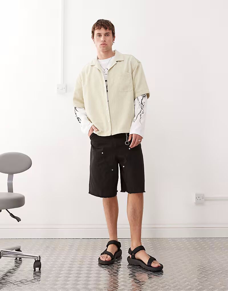 Рубашка свободного покроя вельветового кроя Revere бежевого цвета Weekday
Рубашка свободного покроя вельветового кроя Revere бежевого цвета Weekday