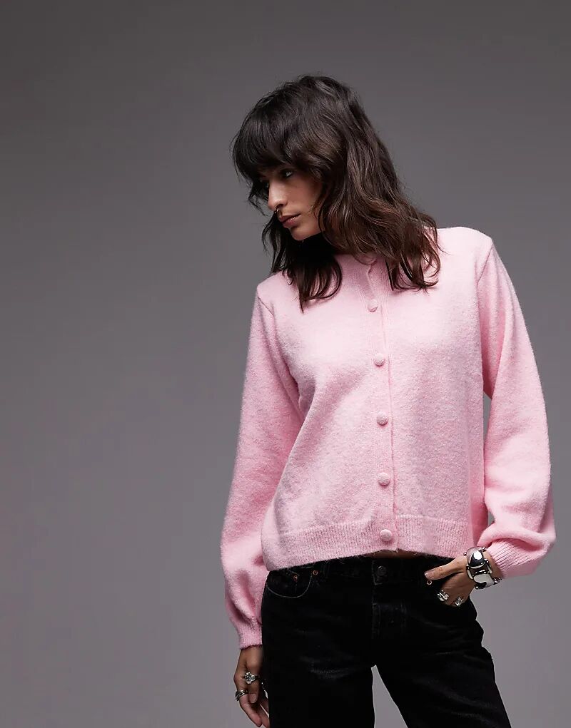 Пушистый вязаный кардиган ASOS DESIGN с рукавами-блузонами светло-розового цвета
Пушистый вязаный кардиган ASOS DESIGN с рукавами-блузонами светло-розового цвета