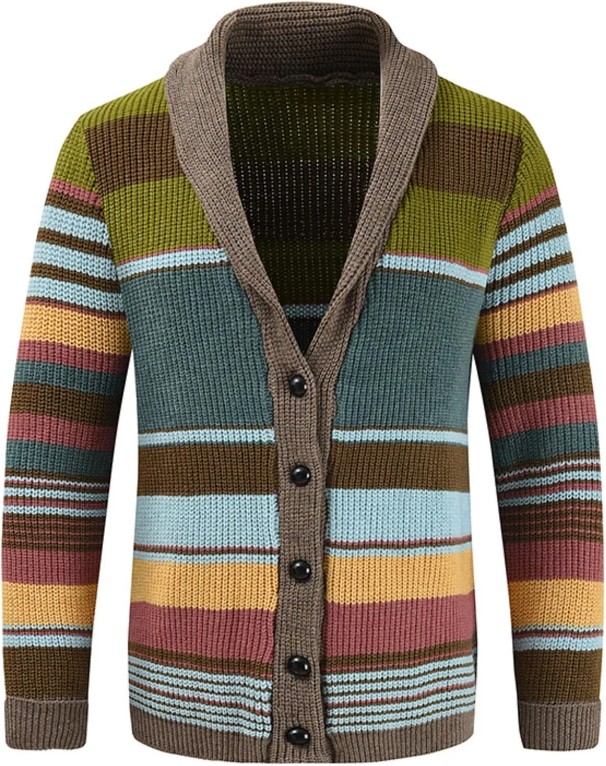 Мужской кардиган с воротником-шалью, кабельной вязкой и пуговицами QOAAIE
Мужской кардиган с воротником-шалью, кабельной вязкой и пуговицами QOAAIE