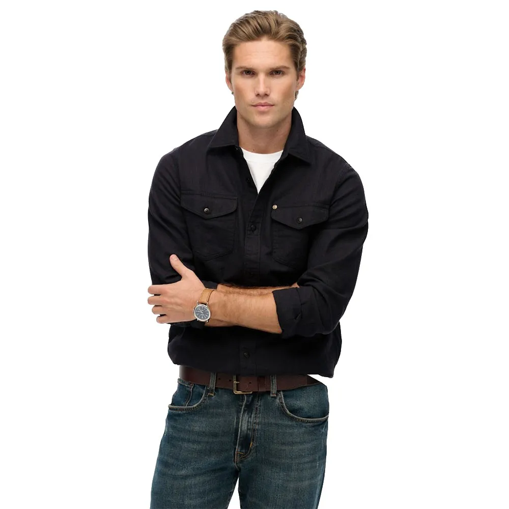 Рубашка с длинным рукавом Superdry Merchant Ranch, черный
Рубашка с длинным рукавом Superdry Merchant Ranch, черный