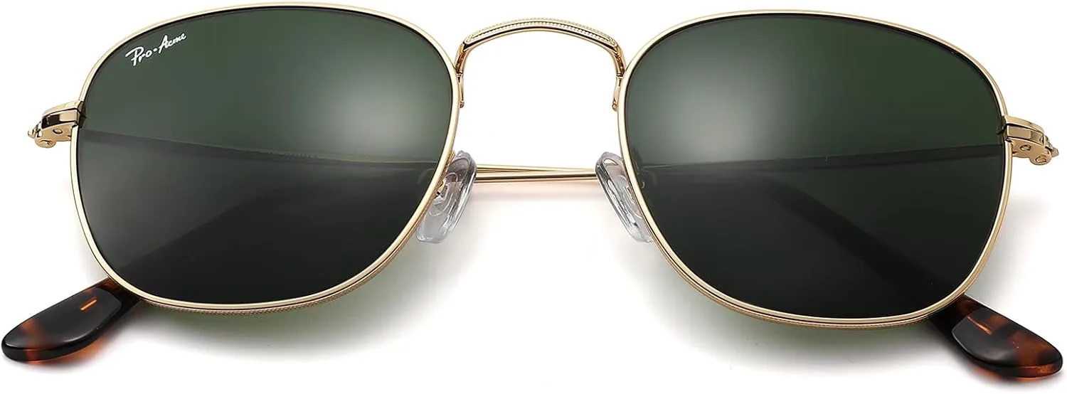 Солнцезащитные очки Pro Acme Square с квадратными линзами, винтажной металлической оправой и защитой от УФ-излучения UV400. Модные солнцезащитные очки, Gold/Green
Солнцезащитные очки Pro Acme Square с квадратными линзами, винтажной металлической оправой и защитой от УФ-излучения UV400. Модные солнцезащитные очки, Gold/Green