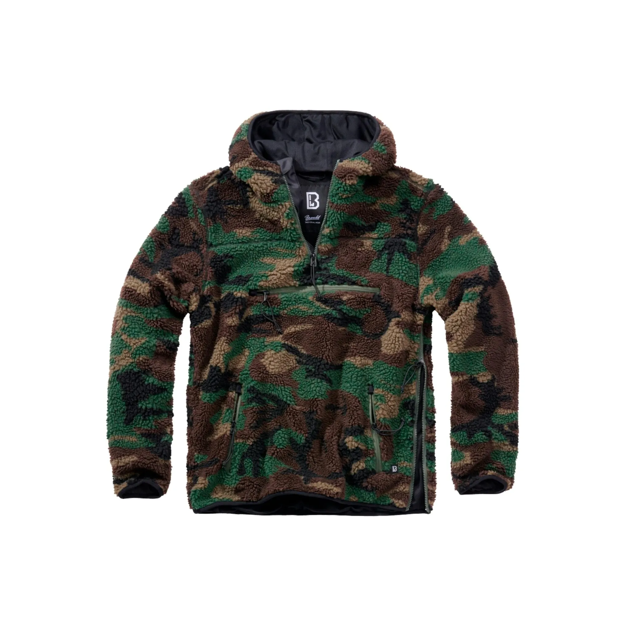Анорак Brandit "Мужской рабочий пуловер Teddy Fleece Work Pullover" (1 шт.), с капюшоном, цвет Woodland
Анорак Brandit "Мужской рабочий пуловер Teddy Fleece Work Pullover" (1 шт.), с капюшоном, цвет Woodland