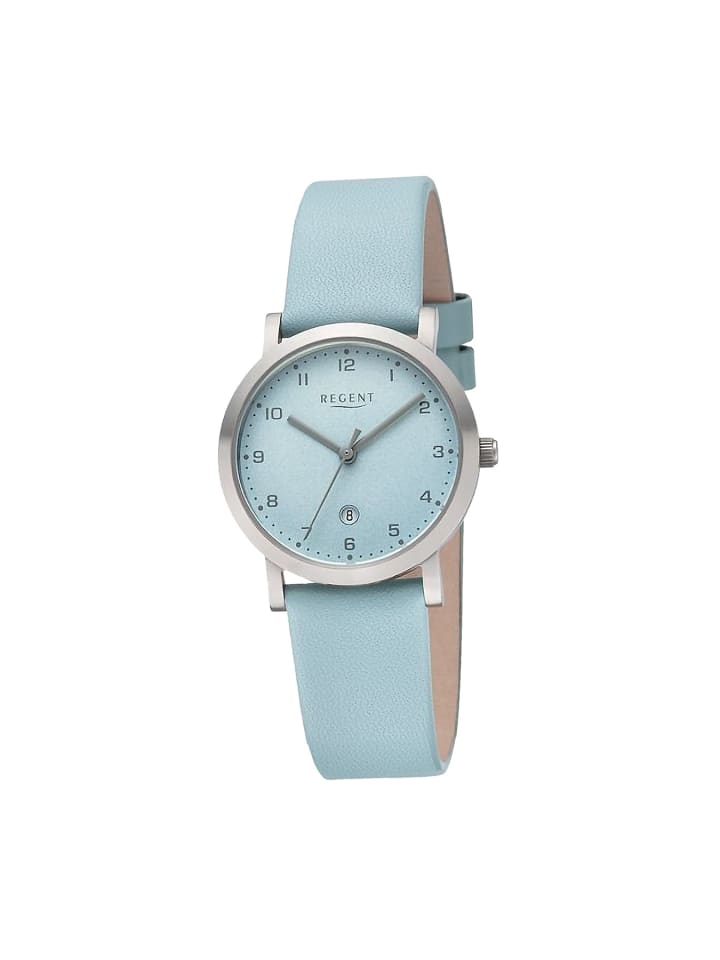 Аналоговые наручные часы светло-голубого цвета, маленькие (около 30 мм), кожаный ремешок Regent
Аналоговые наручные часы светло-голубого цвета, маленькие (около 30 мм), кожаный ремешок Regent