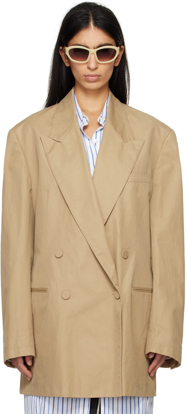 Бежевый пиджак оверсайз Dries Van Noten
Бежевый пиджак оверсайз Dries Van Noten