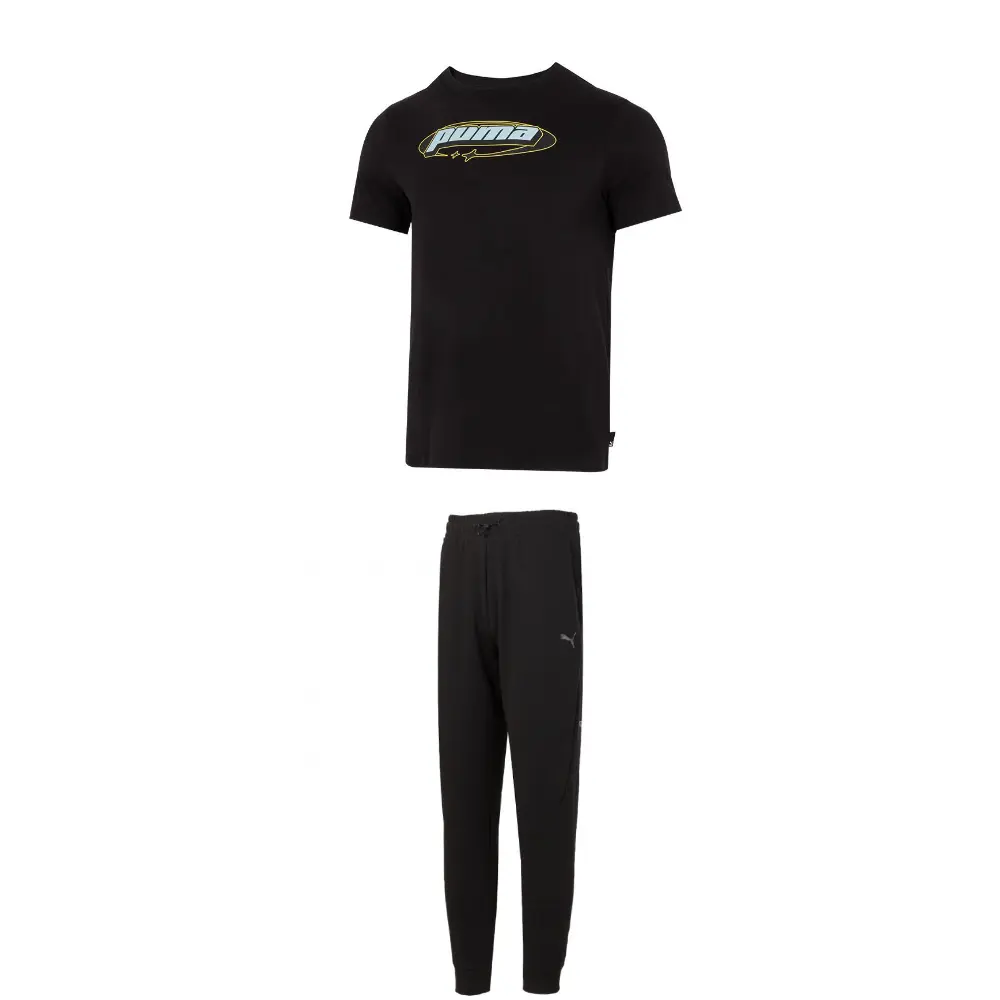 PUMA Повседневный спортивный комплект для мужчин Black Top+Black Bottom
PUMA Повседневный спортивный комплект для мужчин Black Top+Black Bottom